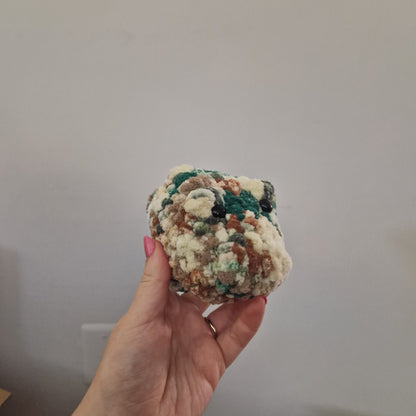 Brown, green alligator / crocodile crochet plushie