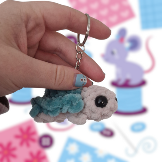 Turtle crochet keyring