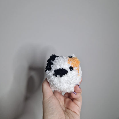 Calico cat fluffy small crochet plushie