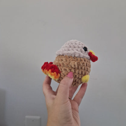 Light brown turkey crochet plushie