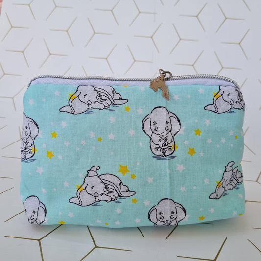 Baby Mine lined triangle cosmetic bag with zipper
